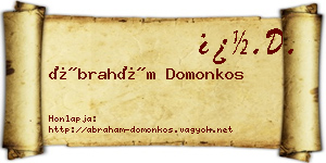 Ábrahám Domonkos névjegykártya
