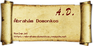 Ábrahám Domonkos névjegykártya
